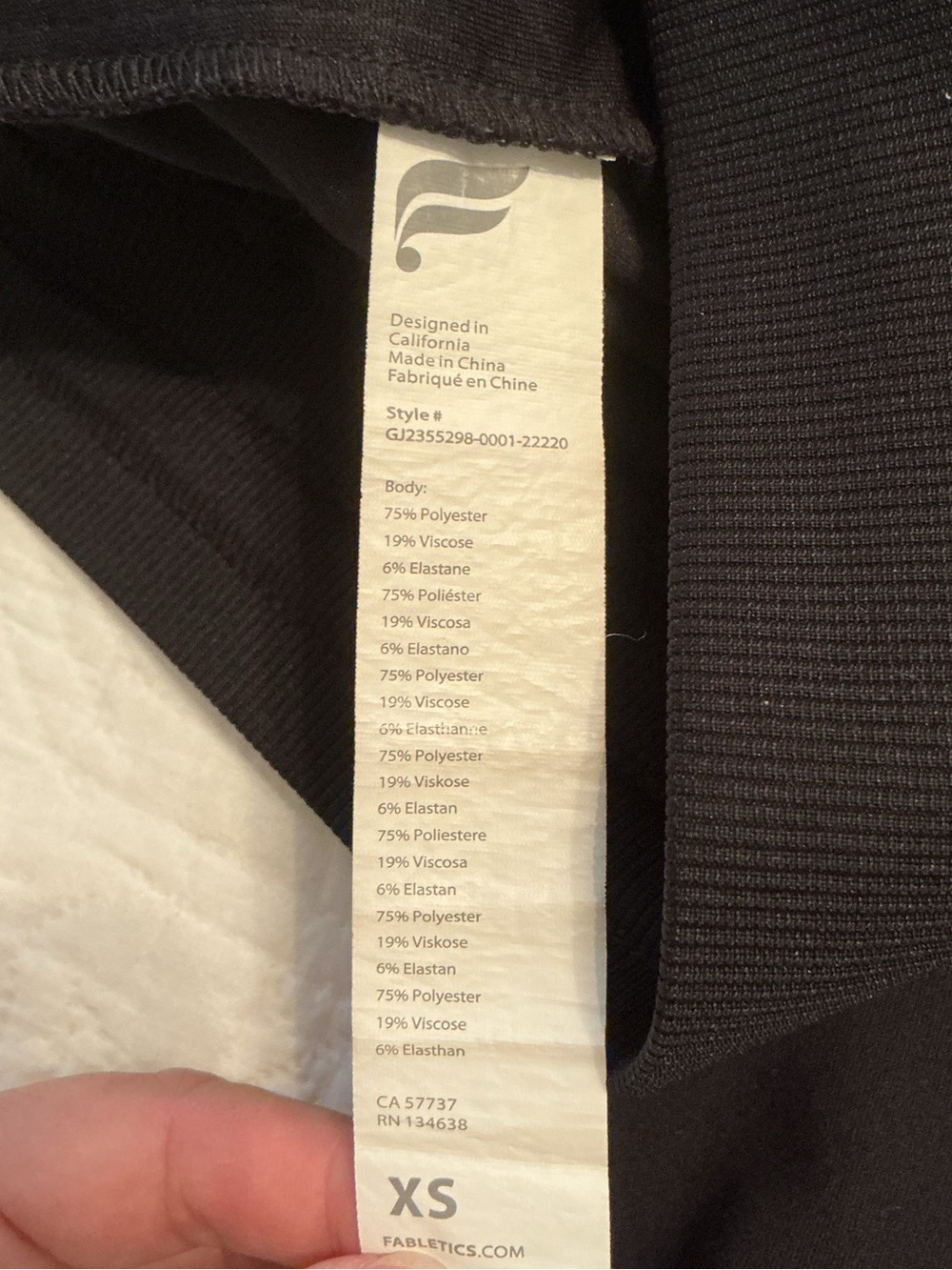 Fabletics High-Rise On Call Scrub Jogger, XS Black - Picture 9 of 10